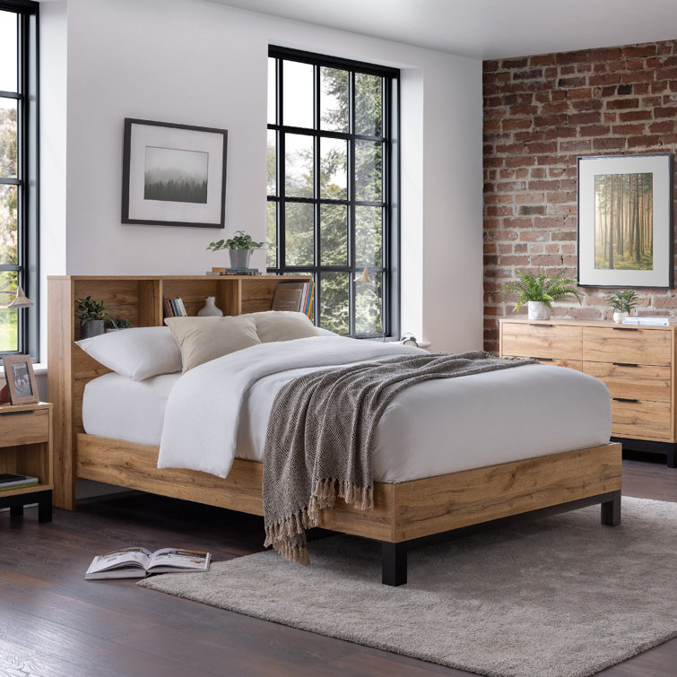 Full size bed frame deals with headboard wayfair